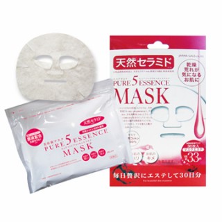 Маска для лица ежедневная с церамидами JAPAN GALS 5 Pure Essence, 33 масок/уп. Арт. 00726