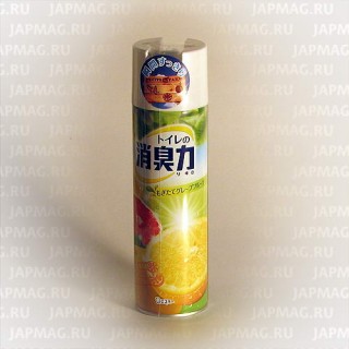 Японский спрей-освежитель воздуха для туалета ST Shoushuuriki c ароматом грейпфрута, 330 мл.