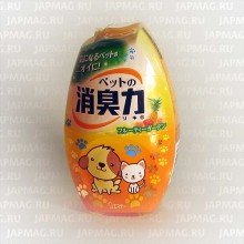 Японский жидкий дезодорант для комнат ST Shoushuuriki от запаха животных c ароматом фруктового сада,...
