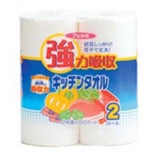 Бумажные полотенца для кухни IDESHIGYO 2 шт. 2-х слойные Арт. 160450