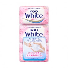 Кусковое мыло Kao White с ароматом розы (3 шт по 85 гр)...