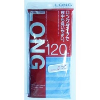 Японская массажная мочалка AISEN средней жесткости удлиненная голубая BH421, 28х120 см