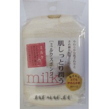 Японская массажная мочалка-спонж Aisen Молоко...