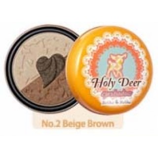 Трехцветные тени для век Holika Holika Holy Deer Eyeshadow (#2) «Олененок» оттенок 02 бежево-коричневые 6 гр.