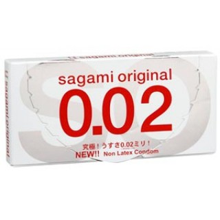 Японские полиуретановые презервативы Sagami Original 0.02 мм 2 шт.