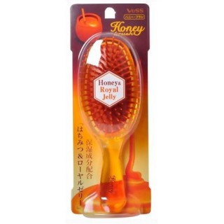 Honey brush Щетка массажная для увлажнения и придания блеска волосам с мёдом и маточным молочком пчёл (круглая)
