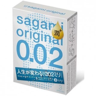Японские полиуретановые презервативы Sagami Original EXTRA LUB 0.02 мм, 3 шт. Арт. 100064