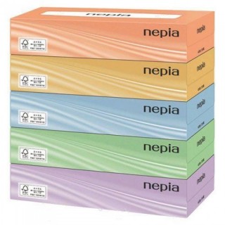 Бумажные двухслойные салфетки NEPIA, 200 шт. (спайка 5 пачек)