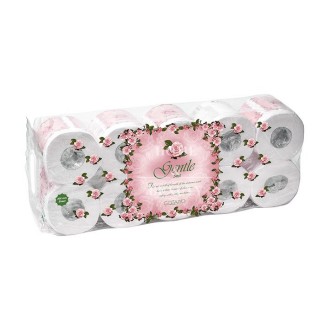 Трёхслойная туалетная бумага Gentle Soft с тиснением (в индивидуальной упаковке)10 рулонов, 23,5 м. Арт. 201415