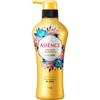 Увлажняющий кондиционер для волос с медом и протеином жемчуга KAO "Asience", цветочный аромат, диспенсер 450 мл. Арт. 32625