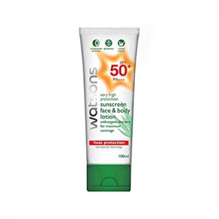 Солнцезащитный лосьон Watsons High Protection Sunscreen face & body lotion with aloe vera SPF50 PA +++, 100 мл.