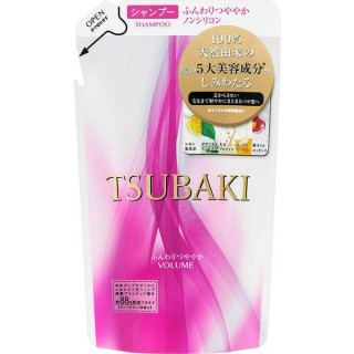Шампунь для волос для придания объема SHISEIDO TSUBAKI VOLUME с маслом камелии, сменная упаковка, 330 мл.