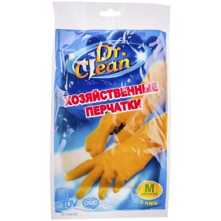 Перчатки резиновые Dr. Clean хозяйственные, размер M