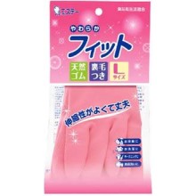 Резиновые перчатки ST средней толщины, с внутренним покрытием розовые РАЗМЕР L, 1 пара...