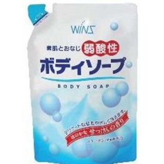 Крем-мыло для тела с коллагеном и лауриновой кислотой Wins Mild Acidity Body Soup с экстрактом мыла, мягкая упаковка, 400 мл. Арт. 827264