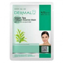 Маска тканевая DERMAL Green Tea Collagen Essence Mask зеленый чай и коллаген 23 гр....