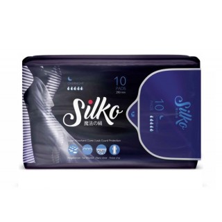 Прокладки женские гигиенические ночные SILKO, 10 шт.
